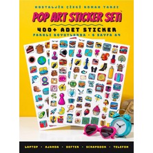 Dekorif Pop Art Sticker Seti 400 Adet 9 Boyut Retro Çizgi Roman Scrapbook Journal Ajanda Planner 6 A4