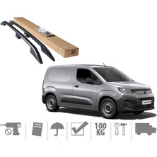 Ekolmaks Citroen Berlingo Uzun Şase Maxi Van Üst Port Bagaj Tavan Çıtası 2019 Sonrası Siyah