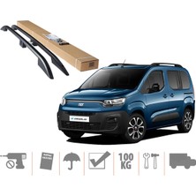 Ekolmaks Fiat Doblo 3 Kısa Şase Üst Port Bagaj Tavan Çıtası 2023 Sonrası Siyah