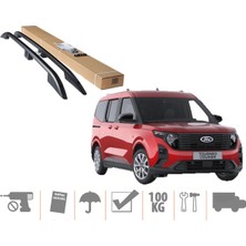 Ekolmaks Ford Courier Üst Port Bagaj Tavan Çıtası 2024 Sonrası Siyah