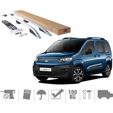 Ekolmaks Fiat Doblo 3 Kısa Şase Üst Port Bagaj Tavan Çıtası 2023 Sonrası Gri