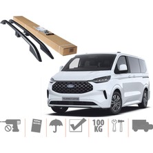 Ekolmaks Ford Custom Kısa Şase Üst Port Bagaj Tavan Çıtası 2024 Sonrası Siyah