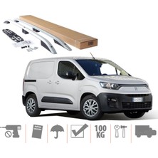 Ekolmaks Fiat Doblo 3 Uzun Şase Maxi Üst Port Bagaj Tavan Çıtası 2023 Sonrası Gri