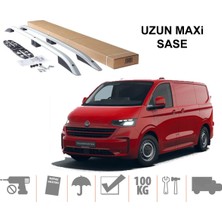 Ekolmaks Volkswagen Transporter Uzun Şase Maxi Van Üst Port Bagaj Tavan Çıtası 2024 Sonrası Gri