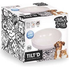 Urban Style Seramik Kedi Mama ve Su Kabı Siyah Beyaz 350 ml 15X14,5X11,5 cm