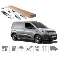 Ekolmaks Citroen Berlingo Uzun Şase Maxi Van Üst Port Bagaj Tavan Çıtası 2019 Sonrası Gri