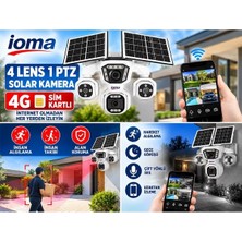 Ioma 4 Lens 1 Ptz Solar Kamera 4g Sim Kartlı (Yıllık 240GB Internet)