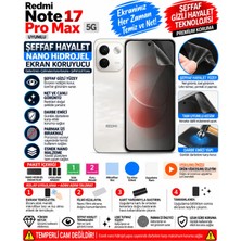 Astakos Redmi Note 17 Pro Max 5g Uyumlu Şeffaf Gizli Hayalet Nano Hidrojel Darbe Emici Kırılmaz Ekran Koruyucu Tpu Film