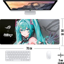 İyi Fikirler Hatsune Miku Anime Temalı Oyun Gaming Klavye Mouse Pad Masa Matı 70X30CM