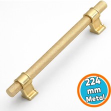 Nzb Metal Kulp 224 mm Altın Gold Tırtıklı Desen Çekmece Mutfak Mobilya Dolabı Dolap Kulpları Kulbu