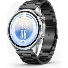 Sneezy Huawei Watch Gt7 46MM Ile Uyumlu Katlanır Klipsli Paslanmaz Çelik Saat Kordonu