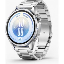 Sneezy Huawei Watch Gt7 46MM Ile Uyumlu Katlanır Klipsli Paslanmaz Çelik Saat Kordonu