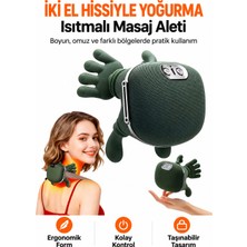 Ayers Isıtmalı Boyun ve Omuz Masaj Aleti, Iki El Hissi Veren Yoğurma Başlıklı, Ayarlanabilir Askılı, Tek Tuş Kontrollü, Boyun, Omuz, Bel ve Bacak Için Taşınabilir Masaj Cihaz