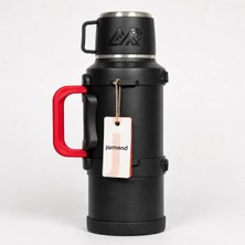 Jarmend 4 Litre Bardaklı Çay Süzgeçli Kamp Termosu Sıcak Soğuk Tutucu Piknik Termosu