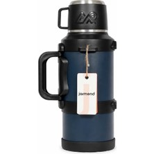 Jarmend 4 Litre Bardaklı Çay Süzgeçli Kamp Termosu Sıcak Soğuk Tutucu Piknik Termosu