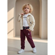 Minimoa Kids Erkek Çocuk 3’lü Şık Kombin Seti – Krem Gömlek & Bordo Pantolon