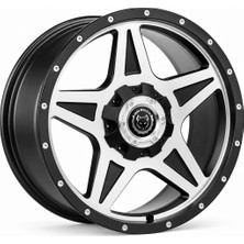 Black Wolf 151 20X9.0 6X139.7 Et+18 Matte Black/matte Grey