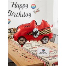 Rps Balloon Retro Red Car Folyo Balon 110X49 cm