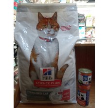 Hill's Science Plan Somonlu 10 kg Kısırlaştırılmış Yetişkin Kuru Kedi Maması+12 Adet 400 gr Pawpaw Somonlu Kedi Konserve