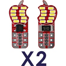 Mucize T10 Canbus 5630 Kesimli 8 LED'li SMD Dipsiz Park Plaka İç Aydınlatma Ampulü 2'li Set
