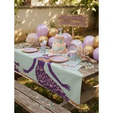 Balonevi Deniz Kızı Temalı Lüks Parti Masa Örtüsü (120X180 Cm)