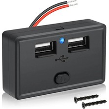 Mucize Düğme ile 12V Şarj Çıkışı, Araba Deniz Için Yüzey Montajlı USB Bağlantı Noktası Paneli