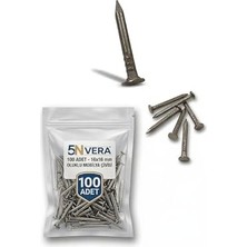 16 mm Oluklu Mobilya & Ahşap Çivisi 100 Adet, Nikel Kaplama Sert Çelik Çıta & Hobi Çivisi