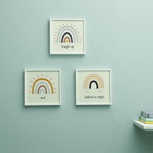 Bebek Odası Için Minimal Gökkuşağı Tasarımlı Çerçeve
