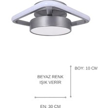 Tekli Gri, Enerji Tasarruflu Beyaz Işık Modern LED Avize