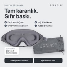 Terapise 3D Pro Uyku Göz Bandı Gözlüğü / Işığı %100 Engeller / Göze Baskı Yapmaz