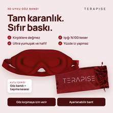 Terapise 3D Pro Uyku Göz Bandı Gözlüğü / Işığı %100 Engeller / Göze Baskı Yapmaz