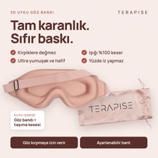 Terapise 3D Uyku Göz Bandı Pudra İpeksi Yumuşaklıkta Konforlu Kullanım için Tasarlandı