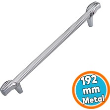 Nzb Mobilya Mutfak Dolabı Kulpları Dolap Çekmece Kapak Kulbu Kulpu Krom Renk 192 mm Metal Kulp