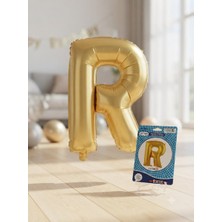 Letter Gold Renk 100 cm Folyo Harf Balon R Harfi