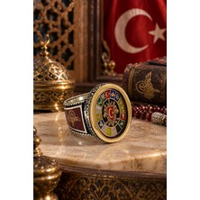 Siset Gümüş 925 Ayar Çift Kurt Başlı Türk  Devletleri Teşkilatı Erkek Gümüş  Yüzülk