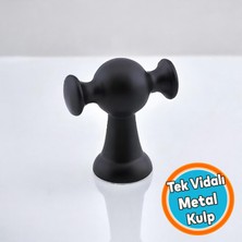 Nzb Metal Kulp Düğme Tek Vidalı Çekmece Kulbu Kulpları Mutfak Mobilya Dolabı Dolap Kulpu Siyah