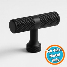 Nzb Tek Vidalı Siyah Metal Kulp Düğme Mobilya Çekmece Mutfak Dolabı Dolap Modern Kapak Kulpları