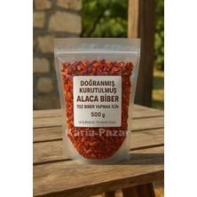 Doğranmış Kurutulmuş Alaca Biber 500g | Toz Biber Yapmak İçin | Orta Acı