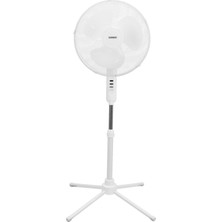Pileli Store Everest FAN10 Beyaz Ecowind 3 Kademeli Hız 40CM 3 Kanat Pervane ve Çerçeve 45W Otomatik Salınım Yükseklik Ayarlı VANTILATÖR(1923)