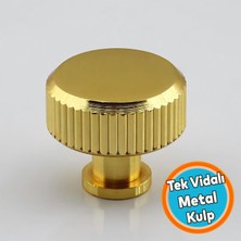 Nzb Düğme Metal Kulp Gold Altın Çizgili Çekmece Mobilya Mutfak Dolabı Dolap Kulpu Kulbu Kulpları