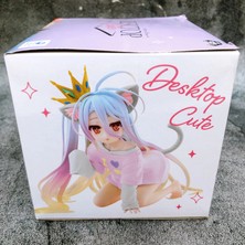 Taito No Game No Life Desktop Cute Shiro (Cat Ear T-Shirt Ver.) Figure Anime 15 cm Figür