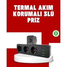 Pileli Store 7 Portlu Çoklu Priz USB ve Type-C Girişli Akıllı Güç Ünitesi