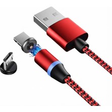 Mucize Şarj Kablosu Manyetik Örgülü Micro USB