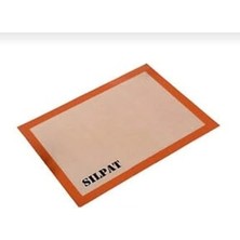 1 Silikon Yanmaz Yapışmaz Pişirme Matı 40 * 30 Silikon Muffin Gri