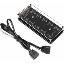EBG Elektronik Argb Rgb LED 3 Pin 11 Port 5V Sata Power Güç Fan Çoklayıcı Şerit Hub Kablo Splitter
