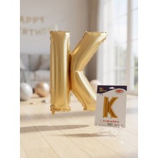 He2 Balloons Gold Renk K Harfi Folyo Balon 40 Inç (102 Cm)