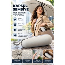 Kompakt Tasarımıyla Çantanızda Fazla Yer Kaplamayan Açık Gri Kapsül Şemsiye