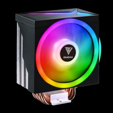 Pileli Store Gamdıas Boreas M1-610 LED Lights 120MM Cpu  Kule Tipi Hava Soğutma Doğrudan Temas Teknolojisine Sahip 6 Adet Gelişmiş Bakır Isı Borusu (Amd Am4-Am5 ve Intel Tüm Işlemciler Ile UYUMLU)(1923)