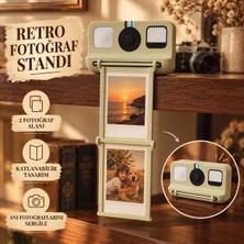 Saf Hobi Retro Kamera Tasarımlı Katlanabilir Anı Fotoğrafı Sergileme Standı – 3D Baskı