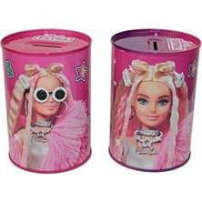 Barbie Metal Kumbara B-6258 12 cm Lisanslı Pembe